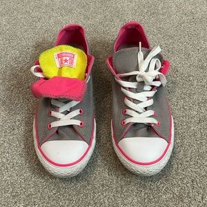 Pink Grey Yellow Converse All-star - Size 6